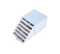 AYCDL Jewelry Organizer Jewelry Box 6 Drawer Storage Box Cosmetic Box Ring Earring Necklace Bracelet Lipstick Watch Storage Box Built- in Flocking 9. 96 inches Jewelry Storage Case ,B