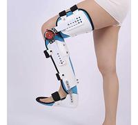 AYCDL Knee Orthosis Support Joint Stabilizer, Hinged Knee Brace Fracture Fixed Guard Splint Leg Protector Fully Adjustable Calf Ankle Foot Fixed Bracket,Left-sSmall