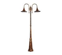 AYCDL Lamp Post Lights, Victorian Retro 2-Heads E27 High Rod Column Light Cast Aluminum Antique Lawn Street Lantern Villa Patio Decoration Landscape External Floor-Standin,Height 290cm
