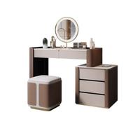 AYCDL Makeup Vanity Modern Minimalist Dressing Table, Bedroom Makeup Table with Mirror, Home Built-in Storage Cabinet Vanity Table