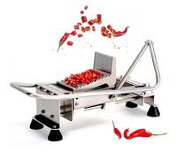 AYCDL Manual Red Pepper Chopper Machine,Household Chili Dedicated Cutting Tool w/240mm Length Stainless Steel Blade,Vegetable Chopper
