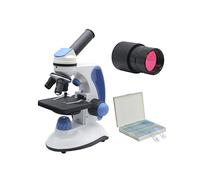 AYCDL Microscope Accessories Kit 40X-2000X Monocular Microscope, with Adjustable Top/Bottom Lights LED Illumination Microscope Slides,Set 3