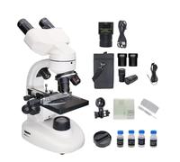AYCDL Microscope Accessories Kit Binocular LED Biological Microscope 40X-1600X 2.0MP USB Digital Camera Eyepiece Microscope Slides,Type 2