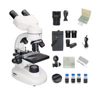 AYCDL Microscope Accessories Kit Binocular LED Biological Microscope 40X-1600X 2.0MP USB Digital Camera Eyepiece Microscope Slides,Type 3