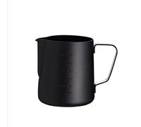 AYCDL Milk Frothing Pitcher Stainless Steel Milk Frothing Pitcher with Inner and Outer Scales Measuring Coffee Milk Milk Frothers 12oz/350ml Frothing Tool,Silver-600ml,Black-600ml