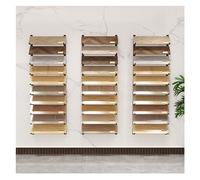 AYCDL Multifunctional Retail Display Stand Wall-Mounted Sample Holder for Wood Boards & Doors 10-Tier Iron Ceramic Tile Art Display for Showrooms & Stores,Set of 3-140x20.5cm