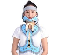 AYCDL Orthosis Cervical Thoracic Halo Brace, Head Neck Chest Orthosis, U-Shaped Stable Structure and Ergonomic Designed Fit, Size Adjustable, for Cervical Fracture, Postop,Blue