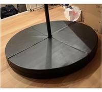 AYCDL Pole Dancing Pole for Home Black Pole Crash Mat Round, PU Leather Skid Proof Covering, Portable Fitness Pole Dancing Safety Mat, 1in/2in/4in Thick Foldable Yoga,110cm/3.6ft/43in-Thick 3cm/1in