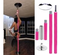 AYCDL Pole Dancing Pole for Home Dance Pole Pink/Black Silicone Dance Pole for Home Apartments, Adjustable Height Strip Pole for 2.7m 2.8m 3m 3.3m High Ceilings 45mm,Silver-3.1M-3.3M/10ft-10.6ft