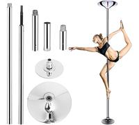AYCDL Pole Dancing Pole for Home Dancing Pole Portable Removable Adjustable 45mm, Professional Dancing Pole with Extension Accessories, Stripper Pole for Exercise Clu,Silver-2.3M-2.7M/7.3ft-9ft