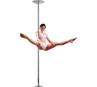 AYCDL Pole Dancing Pole for Home Static Dancing Pole Portable Dance Pole Kit for Home Club Bedroom Apartment, Adjustable Fitness Pole for Training Dancing and Exercis,Silver-7.5ft-9ft/2.3m-2.75m