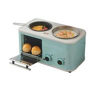 AYCDL Portable Multifunction 3 in 1 Breakfast Machine, Electric Mini Oven, Family Breakfast Station for Baking, Frying,Blue,Blue