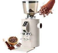 AYCDL Professional Coffee Grinder,Flat Burr Espresso Bean Grinder, Dual Dosing Mode, 9 Adjustable Grind Settings with Portafilter Holder,White