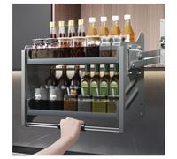 AYCDL Pull-Down Cabinet Organizer,2-Tier Kitchen Cabinet Pull-Down Shelves,Multi-Function Wall Rack,Heavy Duty Spice Rack Organizer For Kitchen Appliance Li,One Color-770x240x550mm