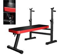 AYCDL Rack with Dumbbells Weight Lifting Bed Home Barbell Squat Set Folding Bench Bench Stool Fitness Equipment Multifunction Bench Rack Bench,104 * 67 * 100cm|Black