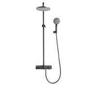 AYCDL Rain Shower System 8 Inch Shower Faucet Set Complete Wall Mounted Shower Combo Set Brass Rain Mixer Shower with Tub Spout, 3 Mode Handheld Shower, Shower Head,B,Gray