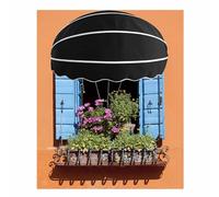 AYCDL Retractable Telescopic Garden Sun Shade Canopy Waterproof Awning 39.37in Diameter Outdoor Patio Umbrella with Protection and Adjustable Height,F-Diameter:70cm/27.55in