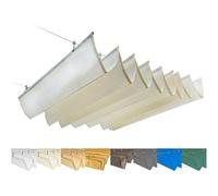AYCDL Retractable Wave Shade Canopy Telescopic Outdoor Pergola Awning with Mounting Kit 0.9x5m Slide Wire Patio Umbrella for Garden and Deck,Blanco-1x2m