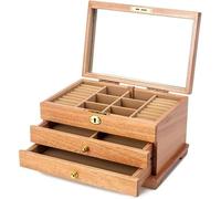 AYCDL Ring Box Wooden Jewelry Box Drawer Ring Necklace Earring Jewelry Box Small Storage Box ，2 a