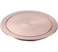 AYCDL Round Recessed Counter Top, Built-in Trash Bin Balance Flap Garbage Can Kitchen Bench Covers Stainless Steel Swing Flap Trash Bin Lid,-Gold,Brass