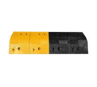 AYCDL Rubber Speed Bump,Combinable Length Speed Limit Pad,Modular Driveway Speed ??Bumps,Eye-catching Car the Way Slope Pad for Road,Black+yellow-100x35x7cm