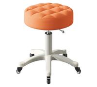 AYCDL Saddle Chair,Heavy Duty Rolling Stool Adjustable Swivel Stool Chair with Bearing Wheels and for Kitchen Esthetician Studio Drafting Salon Tattoo Work Office Be,Orange