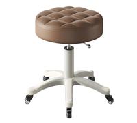 AYCDL Saddle Chair,Heavy Duty Rolling Stool Adjustable Swivel Stool Chair with Bearing Wheels and for Kitchen Esthetician Studio Drafting Salon Tattoo Work Office Be,Brown