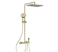 AYCDL Shower system, Thermostatic Shower System,Wall Mounted Shower Faucet Sets Complete,Tub Shower Faucet Set,Toilet Sprayer,Rain Shower Head and Handheld Sprayer Combo Shower,Gold