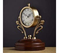 AYCDL Silent Quality Wooden Table Clocks, Writing Desk Clock, Shelf Clocks Decorative Ornaments Quartz Battery Classic Vintage Decorative Desk Clock Gift Mantel Clock