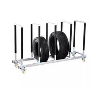 AYCDL Spare Tire Storage Rack on Wheels for Garage and Workshop Organization - Heavy-Duty Mobile Tire Organizer for Auto Shop Efficiency,4 wheels