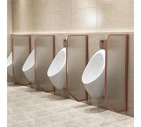 AYCDL Stainless Steel Men's Urinal Privacy Baffle - Wall-Mounted Urinal Screen with Tempered Glass for Toilet Partitions in Public Restrooms, Hote,1pcs-Rose Gold