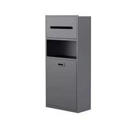 AYCDL Stainless Steel Shower Wall-Mounted Storage Shelf No Tile Needed Bathroom Corner Cabinet Grey 15.7x7.9x4.9in - Perfect for Modern Bathrooms,Grigio-25.6x11.8x5.5in