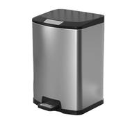 AYCDL Stainless Steel Trash Can with Soft-Close Lid and Foot Pedal for Kitchen Waste Management,Silver-18L