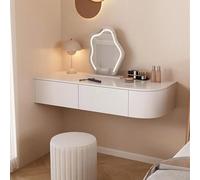 AYCDL Stylish Floating Corner Dressing Table with Drawers for Bedroom Space-Saving Makeup nizer Modern Wall-Mounted Vanity Table No Mirror 140cm great for S
