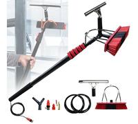 AYCDL Telescopic Brush Cleaning Water Fed Pole Brush Kit, Solar Panel Window Cleaner Brush, Telescopic Window Cleaning Pole Kit, Extendable Outdoor Window Cleaner,5.4,9m/29.5ft