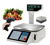 AYCDL Thermal Label Printer, Digital Pri Label Printing Scale, Commercial Digital Scale for Food Retail Stores, Supermarkets,D