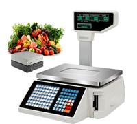 AYCDL Thermal Label Printer, Digital Pri Label Printing Scale, Commercial Digital Scale for Food Retail Stores, Supermarkets,C