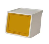 AYCDL Toy Organizer Shelf Toy Box Toy Storage 3pcs Toy Box Stackable Toy Storage Organizer With Flip Lid Toy Bin For Playroom Bedroom Living Room Organization Toy Sto,Yellow-39 * 40 * 32cm