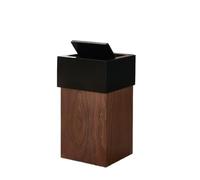 AYCDL Trash Bin Wooden Rolling Cover Kitchen Trashs Can,Rectangular Bathroom Litter Bins Bedroom Big Size Garbage Cans With Lid Trash Bin,24 Liters