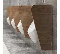 AYCDL Urinal Partition Urinal Baffle, Wall Mounted Urinal Partition, Public Health Partition Urinal Privacy Screen, Men's Toilet Waterproof Urinal Partition,Brown-4PCS