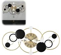 AYCDL Wall Clock Art Simple Wall Clock 3D Metal Creative Wall Watches, Modern Silent Non Ticking Large Quartz Clock, for Bedroom,Kitchen,Living Room,86X43cm Wall Decor Clock,A-,A-86X43cm