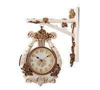 AYCDL Wall Clock Luxurious Hanging Double Sided Clock, Wall-Mounted Watch Mute Movement Clock, Silent Wall Hanging Decorative Clocks Home Art Decor