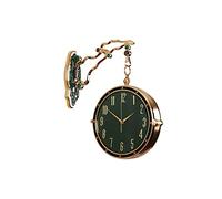 AYCDL Wall Clock Modern Metal Wall Clock Double Sided, Fashion Watch Mute Movement Clock,Hanging 3D Rotating Bracket Clocks, Wall-Mounted Decorative Home Ar,B