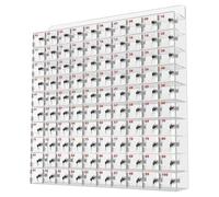 AYCDL Wall-Mounted Cell Phone Locker Cabinet - Secure Storage for 60 Devices with Locking Doors - Perfect for Schools, Offices, Events - Organized Protectio,100 Slots-Clear