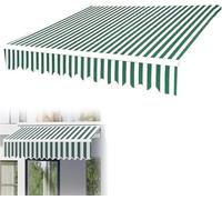 AYCDL Waterproof Patio Awning Replacement Fabric Retractable Outdoor Umbrella Canopy Polyester Canvas for Balcony Window 5.5x2m,Green-2x1.5m(6.6x5ft)