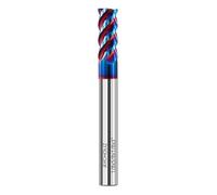 AYCHOLIZ 1/8" Solid Carbide Square End Mills Set 65HRC Extra Long 3" Milling Cutter 4 Flute CNC Milling Bits for Stainless Steel Hardness Steel