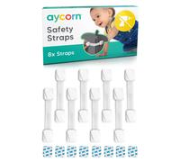 Aycorn Non-Magnetic Baby Safety Straps (8 Pack) in White Aycorn White