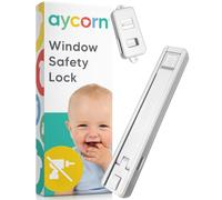 AYCORN® Window Restrictor - Baby Safety Window Locks for UPVC Windows - Baby Proofing Child Safety Window Door Lock for Child & Home Security, 30 Second Install (No Drilling) with 3M Adhesive