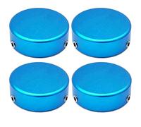 AYCRIT AYCRIT Footswitch Topper Metal Buttons with 3 Set Screws and Rubber Insert for Normal 3/8" 10mm Guitar Effect Pedal Foot Switch, Sky Blue 4pcs