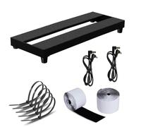 AYCRIT Mini Guitar Pedal Board, Aluminum Alloy Small Effect Bass Pedalboard, With Pedals Mountain Tape, (BLACK, 14"x5.3" PBS-01)